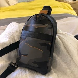 NWT Men's Coach Charles Gray Camouflage Backpack